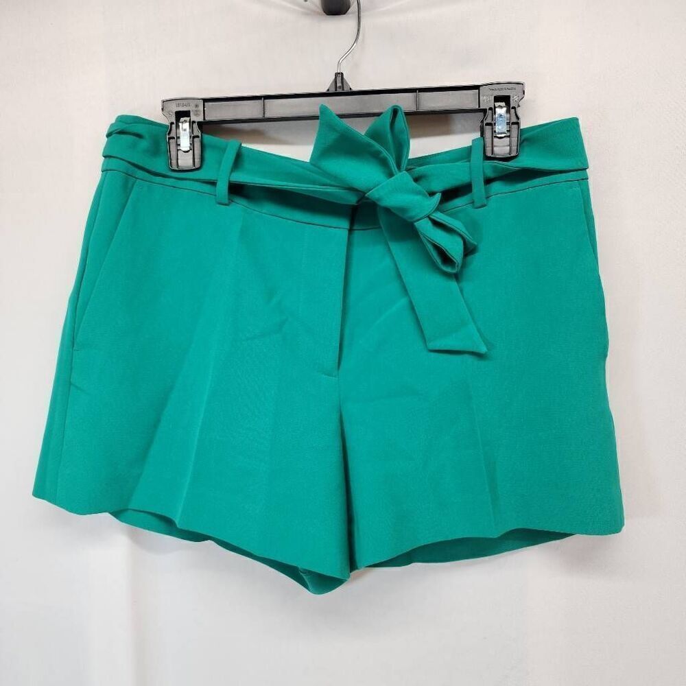 Ann Taylor Size 6 Green Dressy Belted Tie Shorts Classy Women's